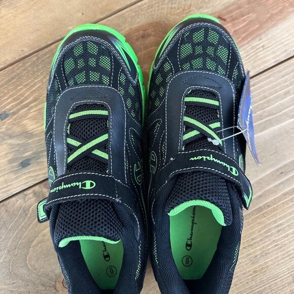 NWT Champion Sneakers Green Black Size 6 Running Walking School - Picture 7 of 7